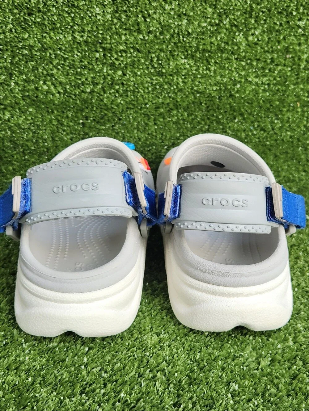 Crocs Duet Max II Gray Little Boys Kids Size 2 Slip-on Comfort Clogs Sandals